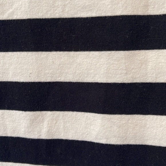 Women’s Black and Off White Striped Dress - Picture 3 of 3